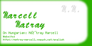 marcell matray business card